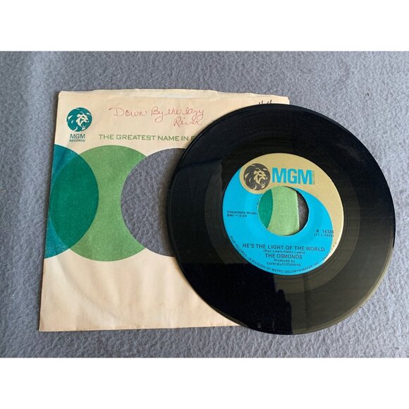 Vintage MGM Records 45 RPM Vinyl Single "Down By the Lazy River" By The Osmonds - Picture 2 of 2